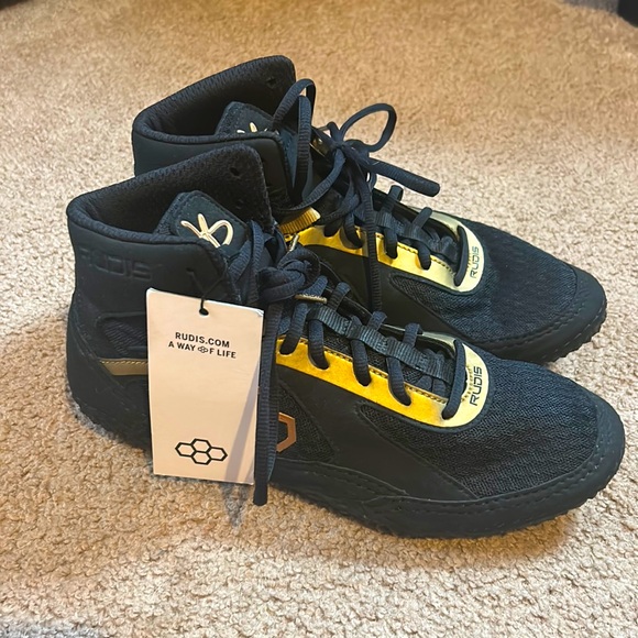 Rudis Jordan Burroughs all I see is gold new with tags wrestling shoes - Picture 8 of 10